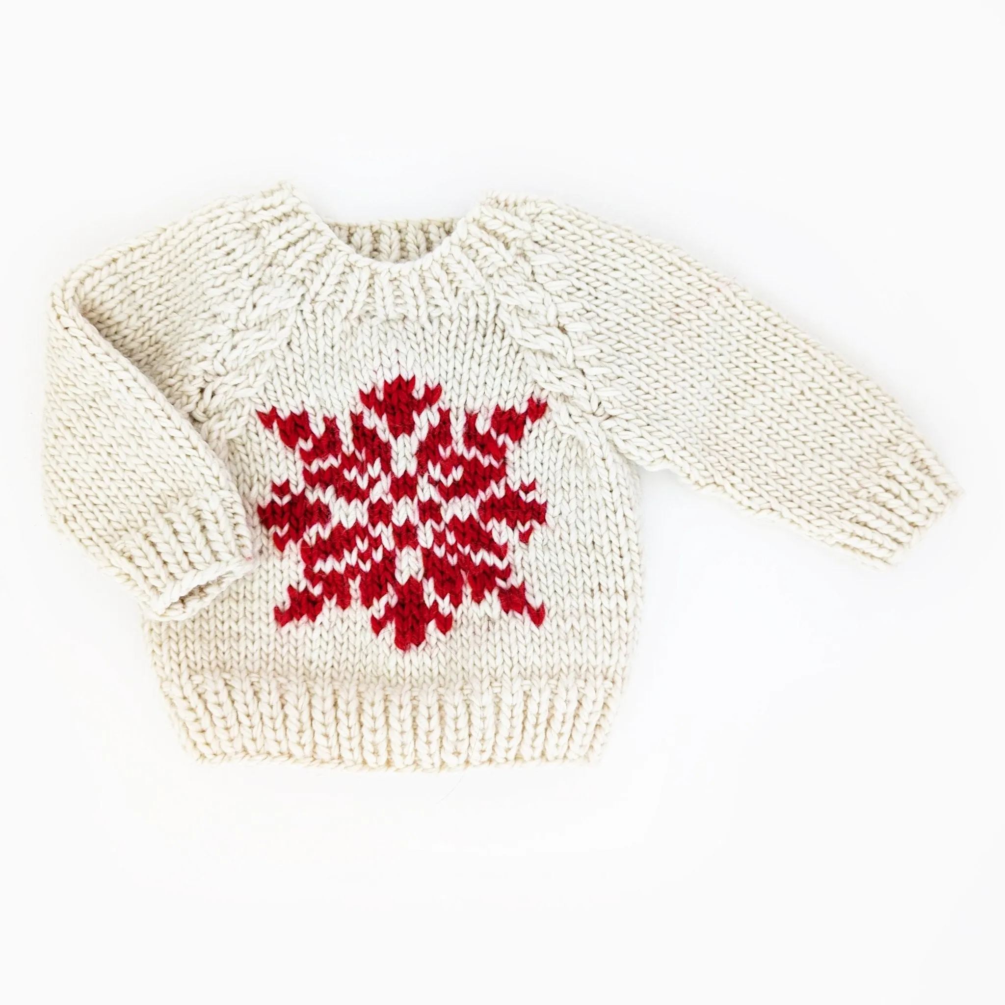 Snowflake Natural Crew Neck Sweater for Baby & Toddler