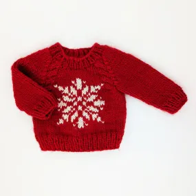 Snowflake Red Crew Neck Sweater for Baby & Toddler