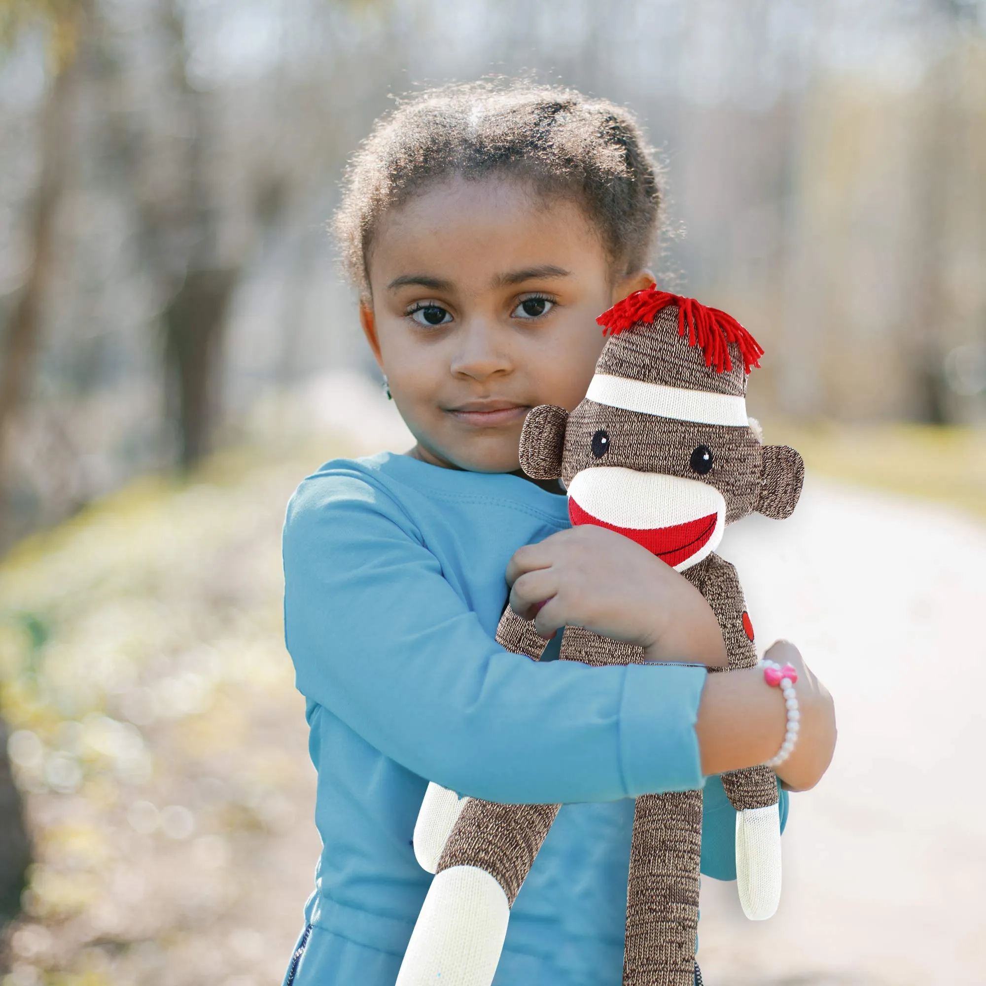 Sock Monkey Stuffed Brown in 6"