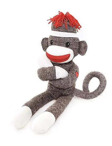 Sock Monkey Stuffed Brown in 6"