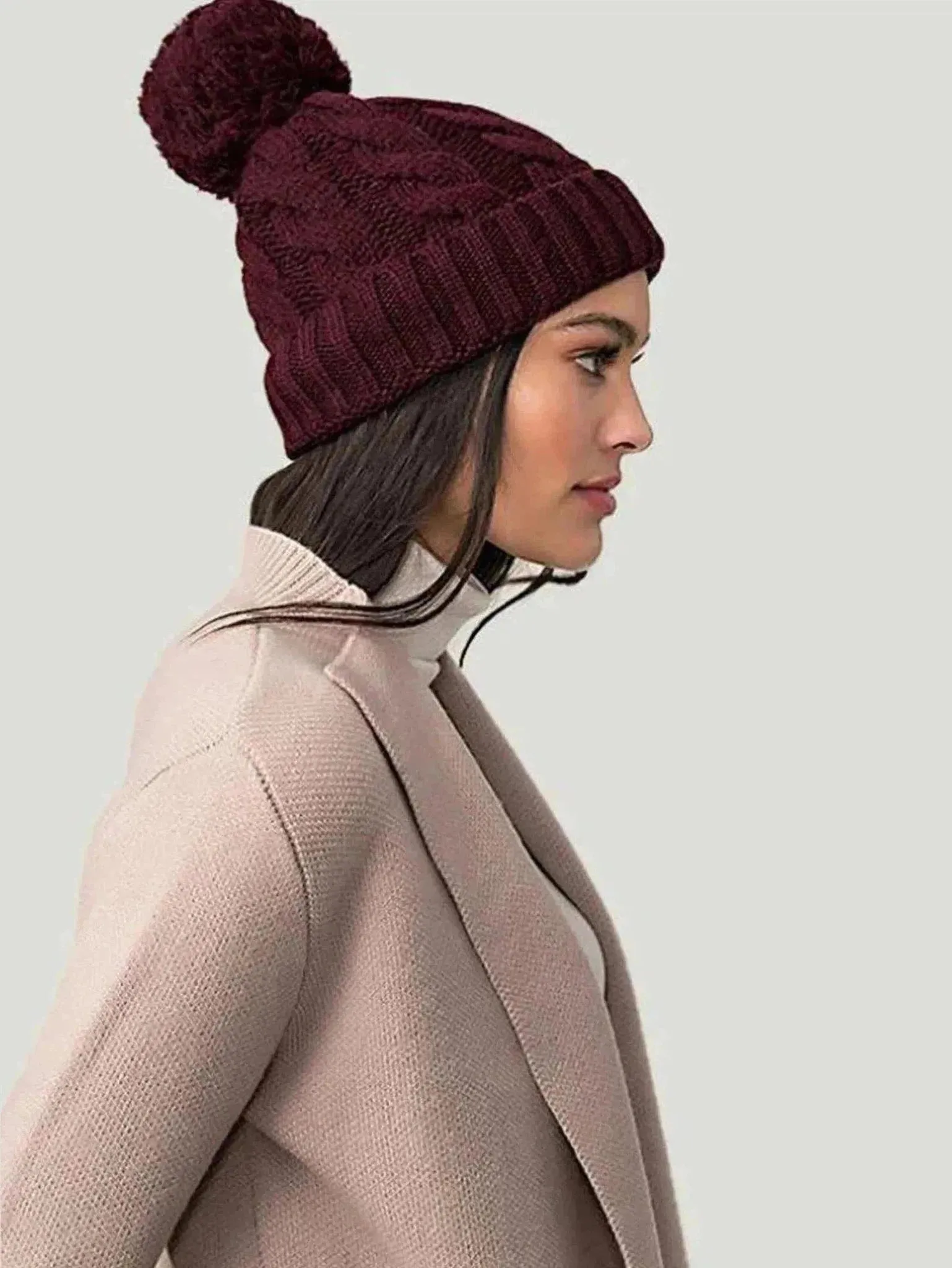 SOIA & KYO Amalie Removable Pom Beanie Knit Hat