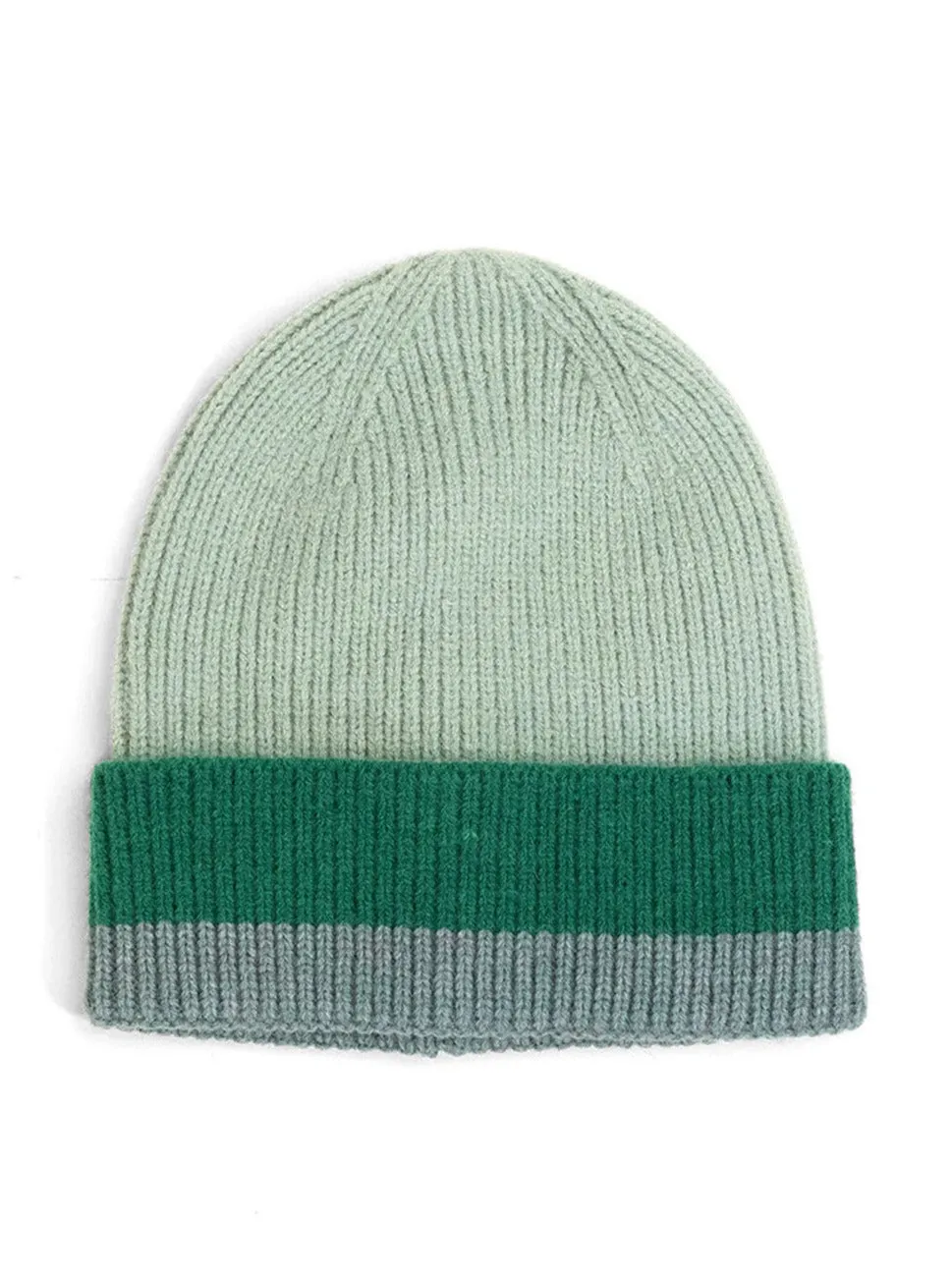 Stripe Beanie in Green