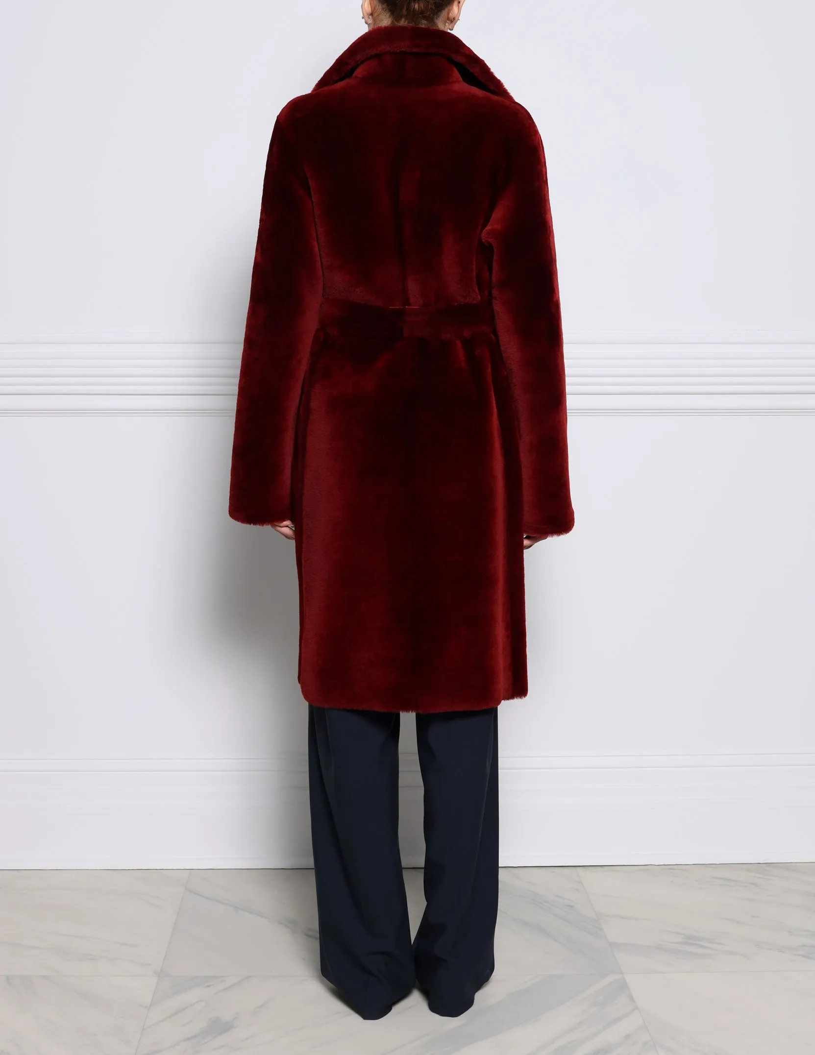 The Cali Shearling Wrap Coat