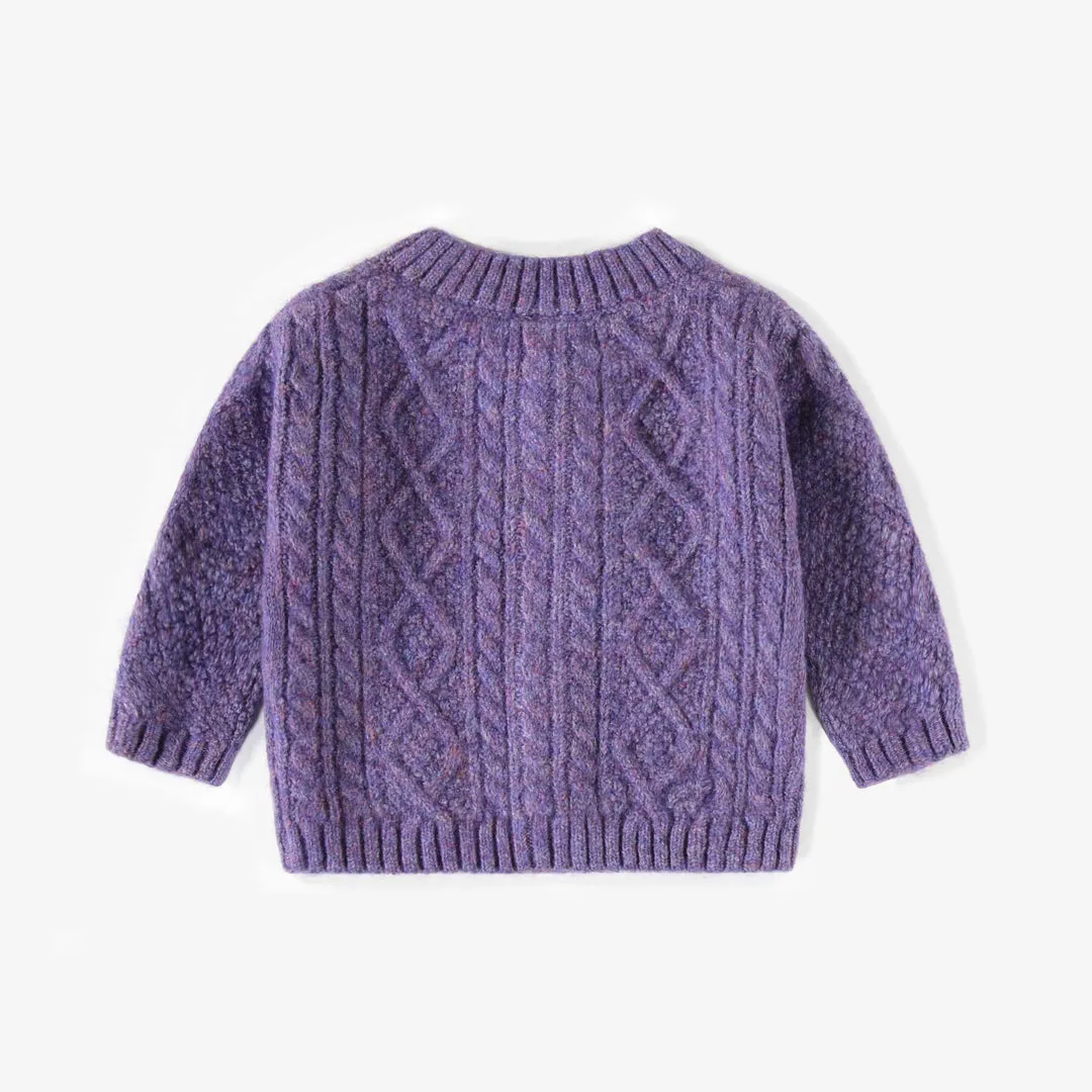 The Warner Cardigan - Purple - BABY