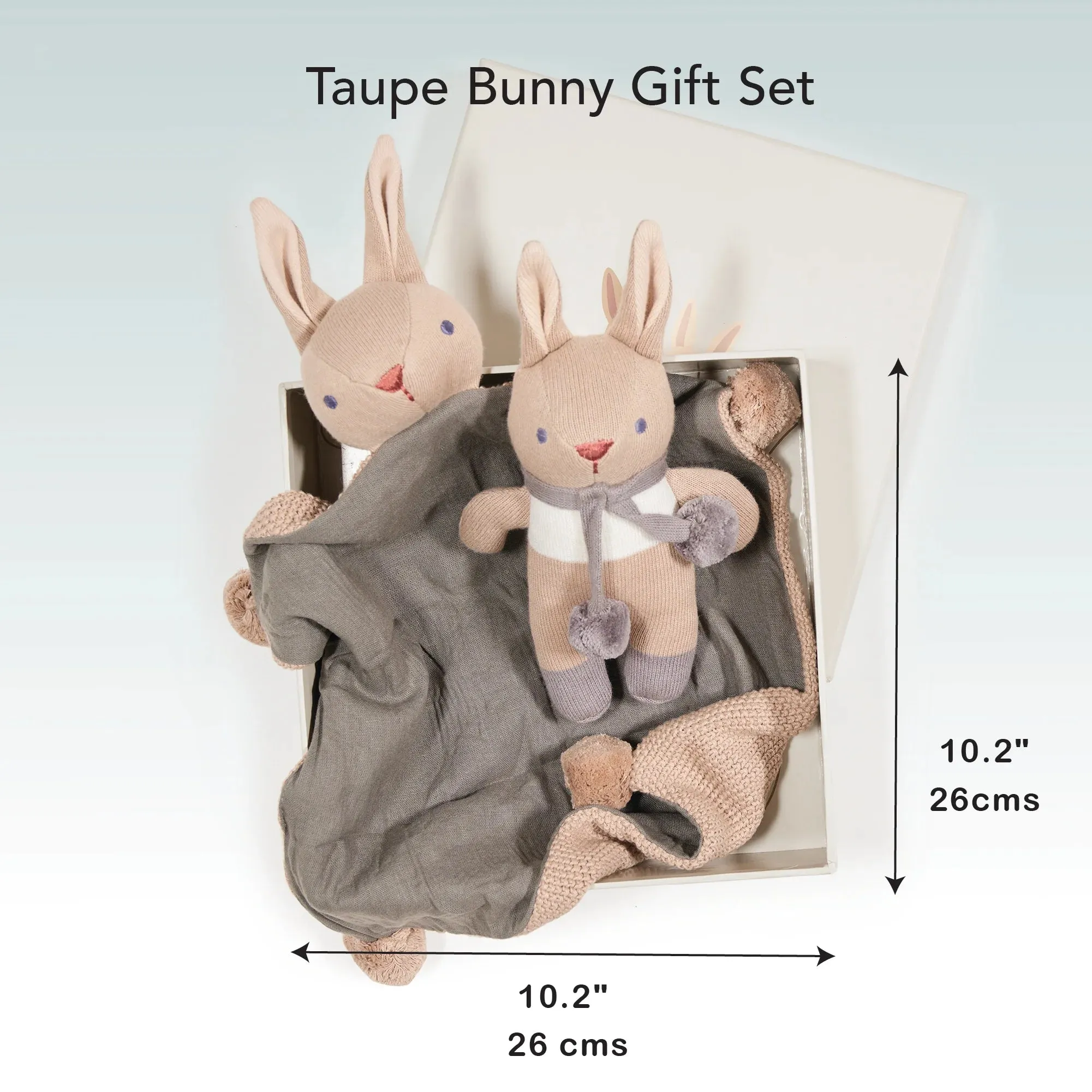 Threadbear, Taupe Bunny, Baby Gift  Set