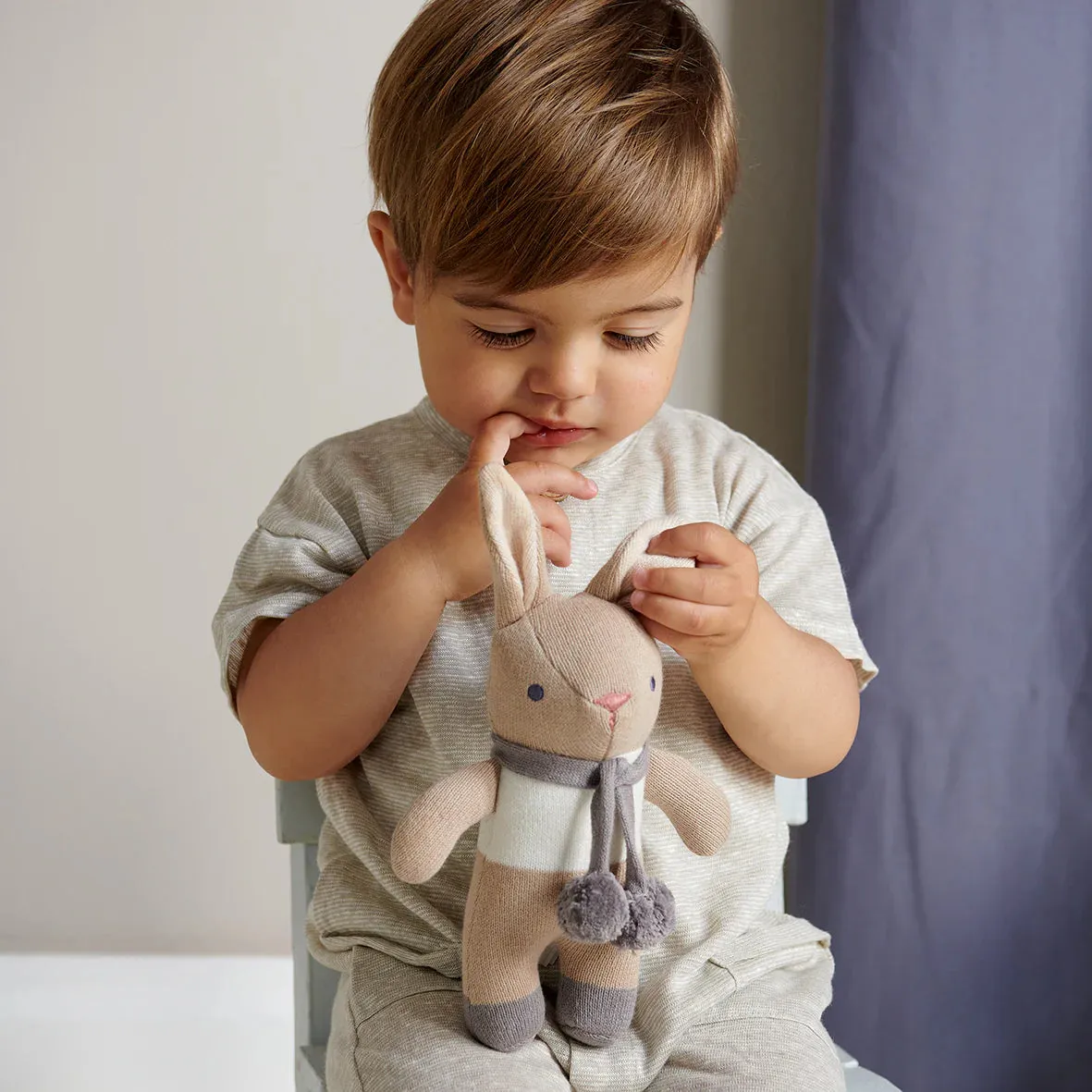 Threadbear, Taupe Bunny, Baby Gift  Set