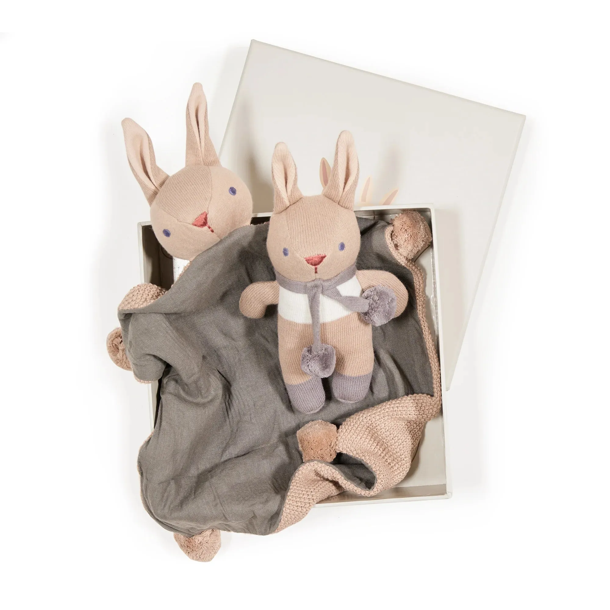 Threadbear, Taupe Bunny, Baby Gift  Set