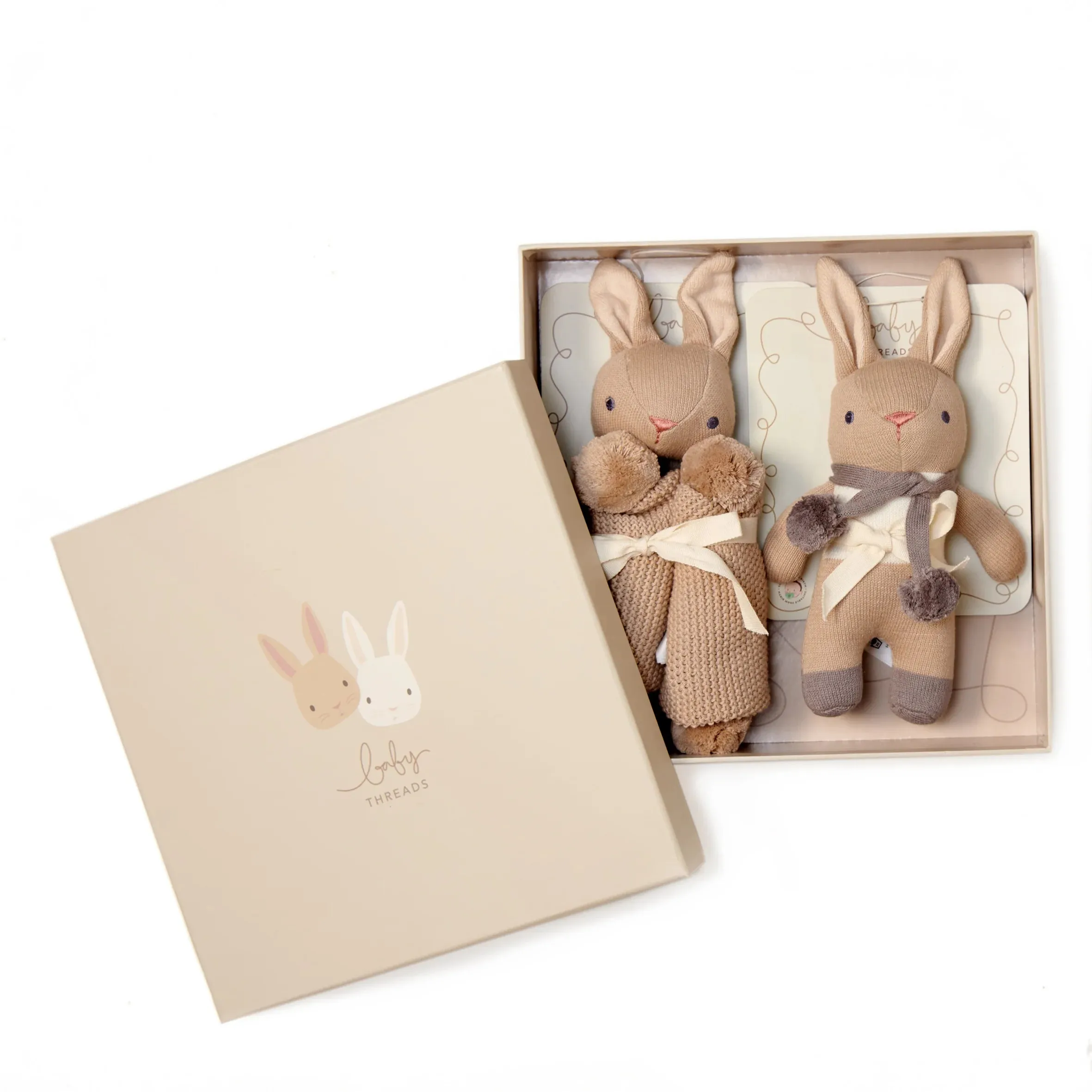 Threadbear, Taupe Bunny, Baby Gift  Set