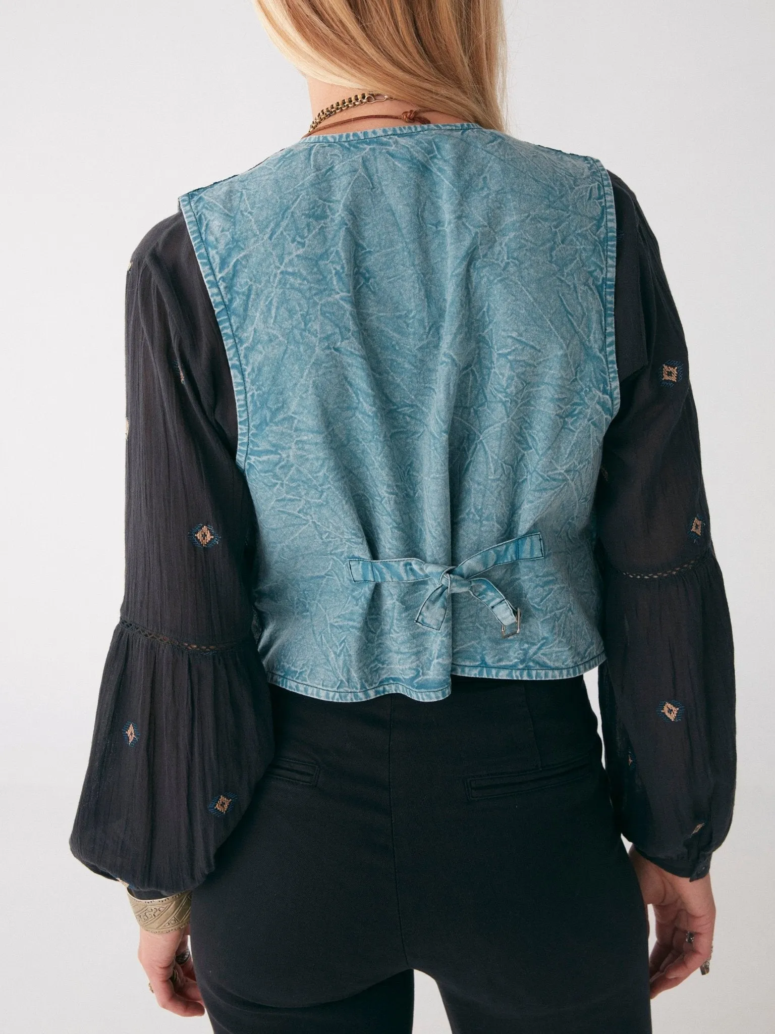 Tirso Vest - Bird Dusty Blue