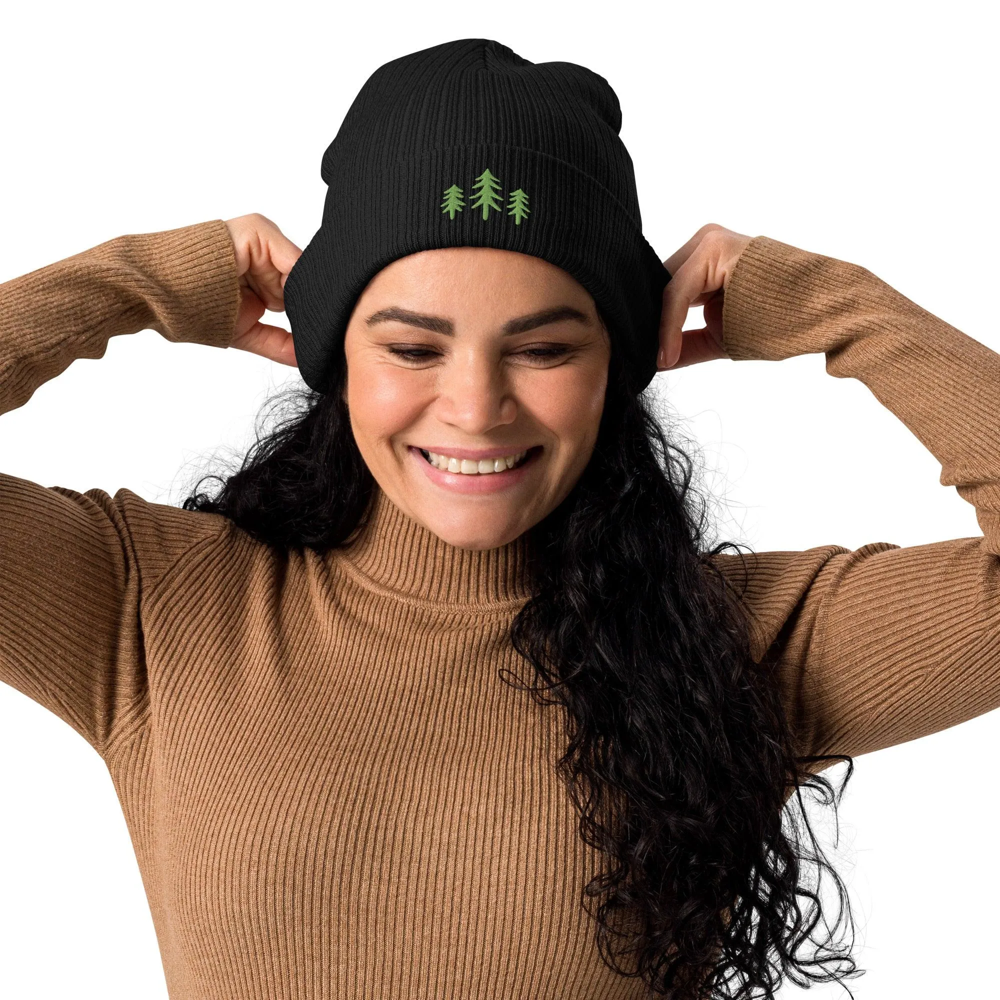 Trees Embroidered Beanie