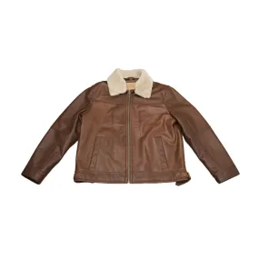 UGG Aviator Leather Jacket Espresso