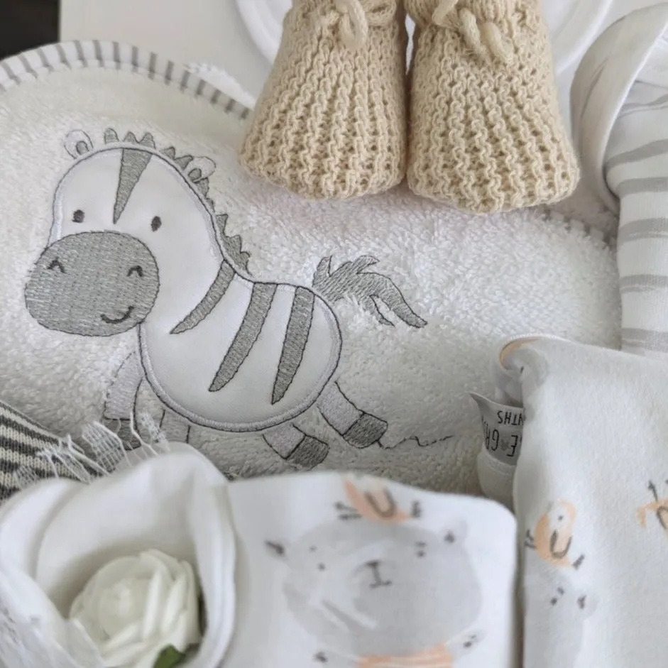 Unisex Baby Hamper - Bear, Elephant & Zebra