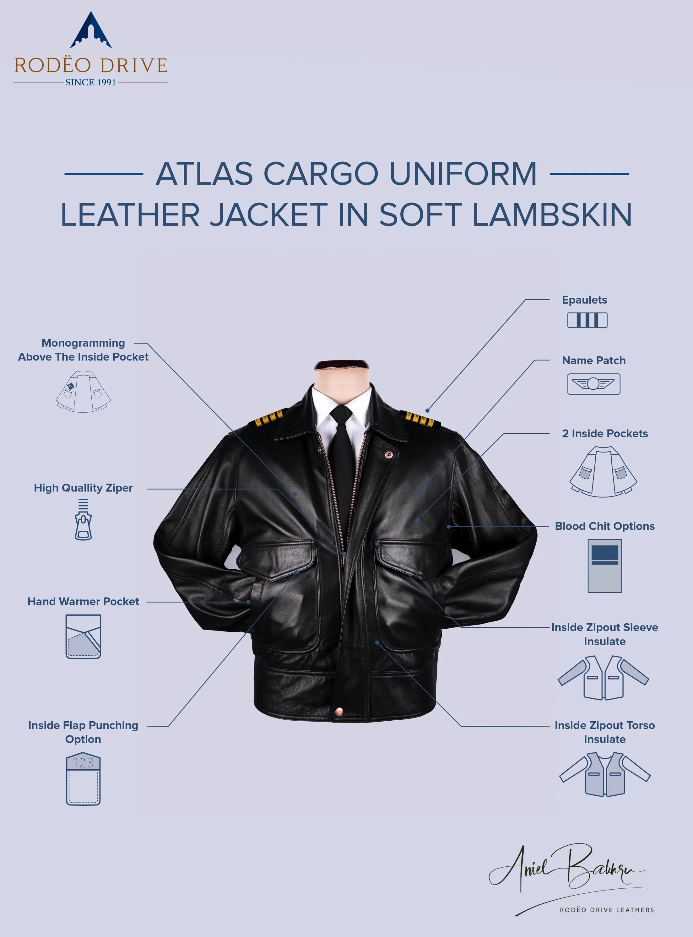 UNITED UNIFORM LEATHER JACKETS MEN