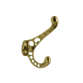 Victorian Coat Hook in Unlacquered Brass