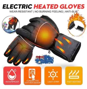 WATERPROOF RECHARGEABLE HEATED GLOVES FOR MEN WOMEN - ONE SIZE FITS THE MOST