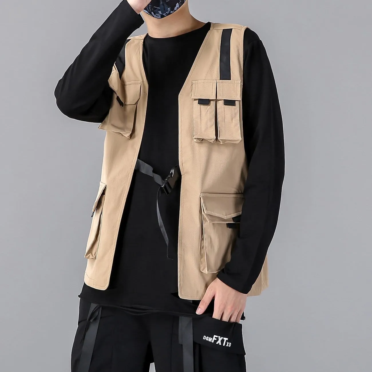 WLS Combat Multi-pocket Cardigan Vest