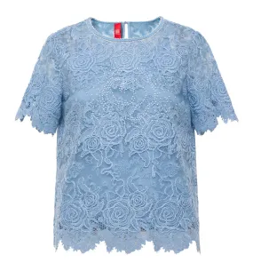 YAYING Water-soluble Lace Short-sleeve Top