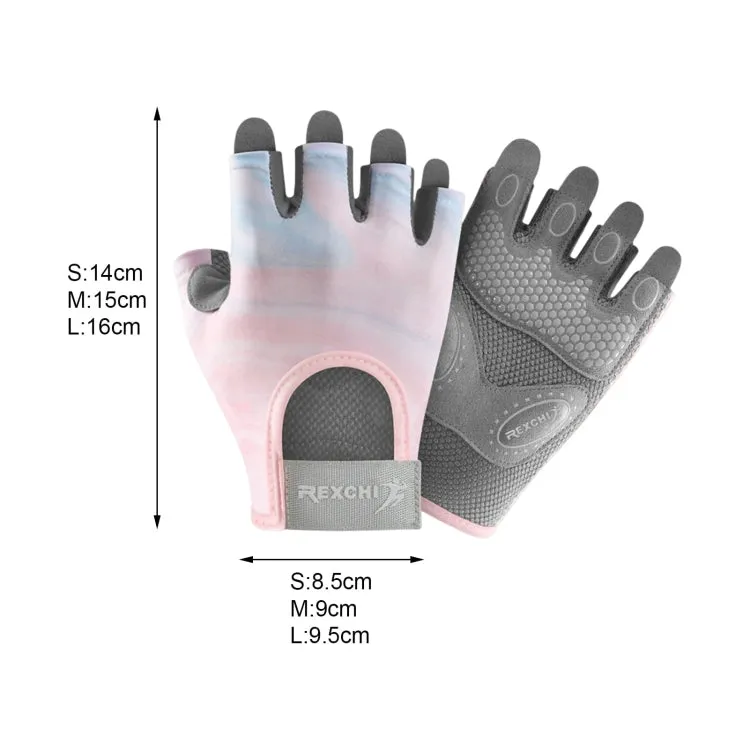 Yoga Sports Gloves Non-slip Shock-absorbing Half-finger Anti-cocoon Gloves, Size: S(Arctic Gray)